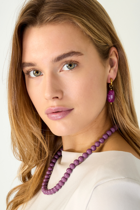 Boucles d'oreilles avec perles organiques 2