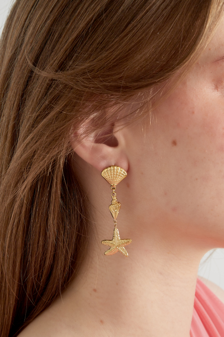 Boucles d'oreilles triple coquillage 2