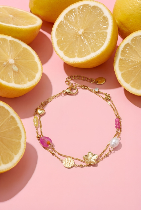 Bracelets à breloques avec pierres, perles et pièces de monnaie 2