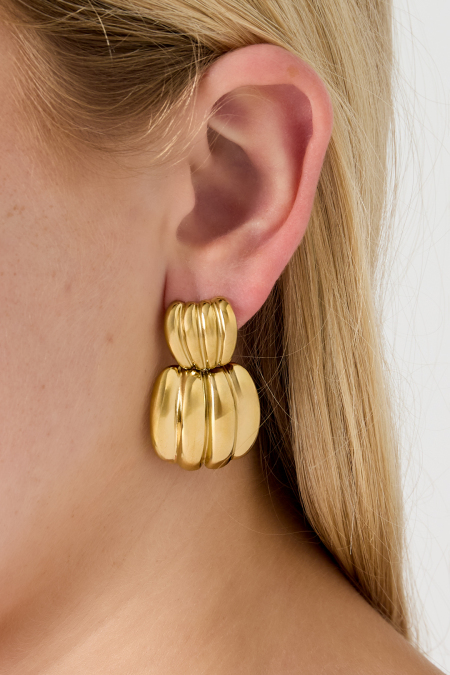 Boucles d'oreilles à tige en acier inoxydable, style géométrique, décontracté, simple, pour femme 2