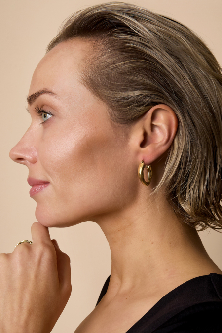 Boucles d'oreilles créoles cercle Casual Daily Simple Series Bijoux pour femmes 2