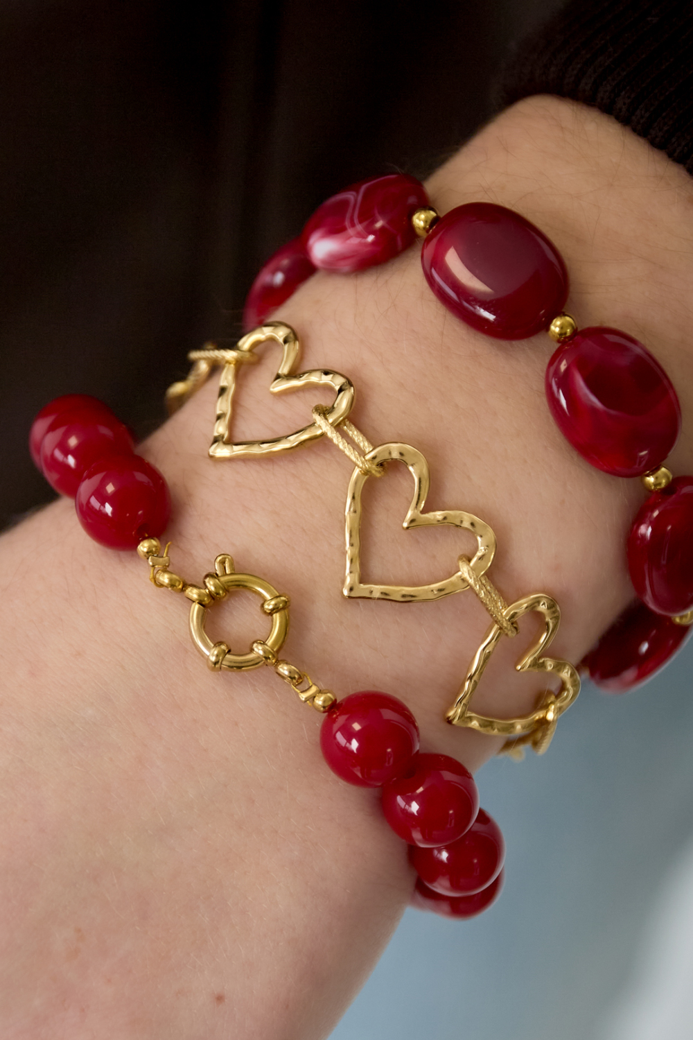 Bracelets À Chaîne En Acier Inoxydable, Série Cœur, Décontracté, Quotidien, Simple, Bijoux Pour Femmes Image2