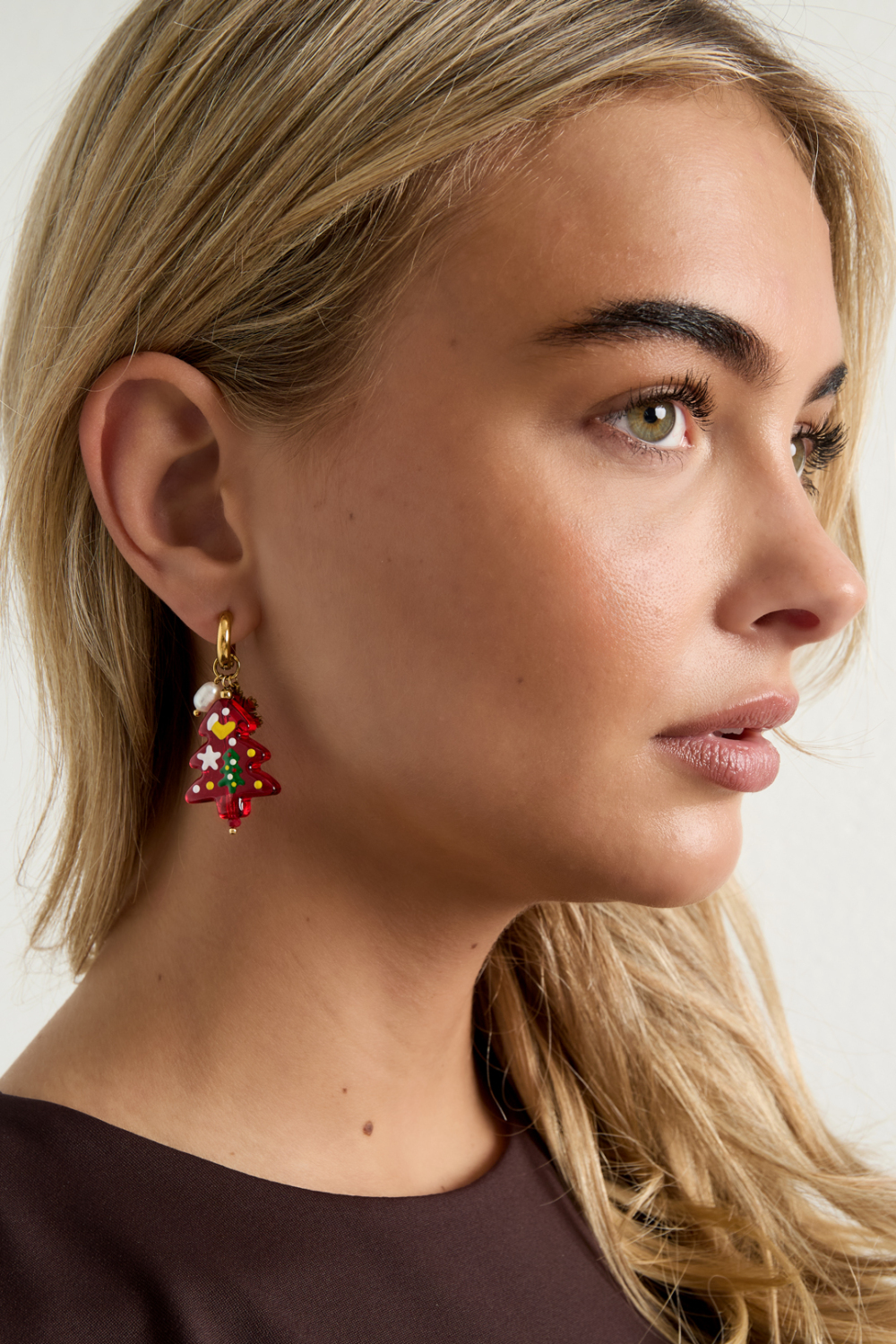 Boucles D'Oreilles Pendantes En Acier Inoxydable, Série Simple Et Décontractée De Noël, Bijoux Pour Femmes h5Image3