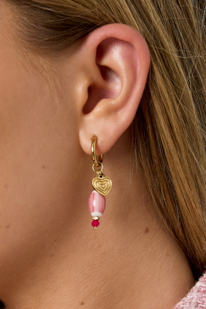 Boucles D'Oreilles Pendantes En Forme De Cœur, Série Simple Et Décontractée Pour Le Quotidien, Bijoux Pour Femmes h5 Image3