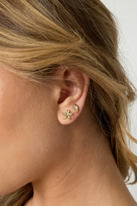 Boucles d'oreilles puces en acier inoxydable, forme irrégulière, collection décontractée et simple pour femmes 2