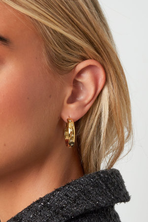 Boucles D'Oreilles Créoles Tendance En Forme D'Étoile h5 Image2