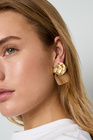 Boucles D'Oreilles Puces En Alliage, Forme Irrégulière, Collection Simple Daily Simple, Bijoux Pour Femmes h5 Image3