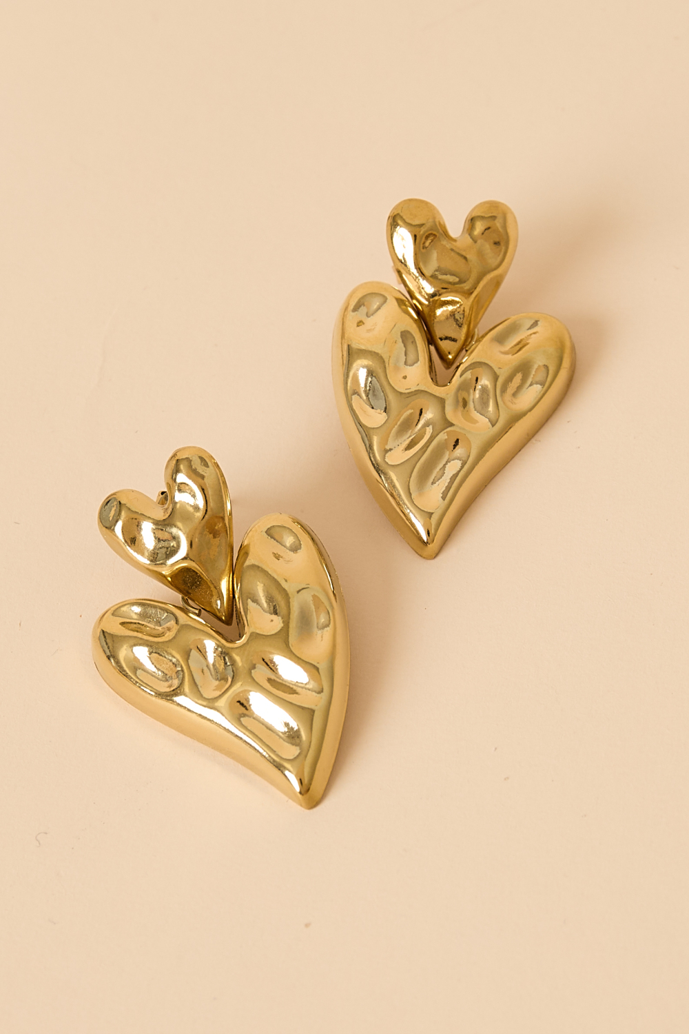 Boucles D'Oreilles En Forme De Cœur Superposées h5Image2