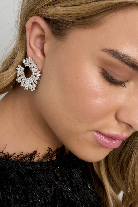 Boucles d'oreilles à tige en cuivre géométriques élégantes de Noël, série luxueuse, bijoux pour femmes 2