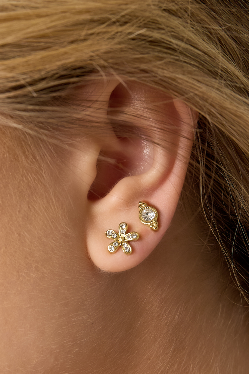 Boucles D'Oreilles Puces En Acier Inoxydable, Forme Irrégulière, Collection Décontractée Et Simple Pour Femmes Image3