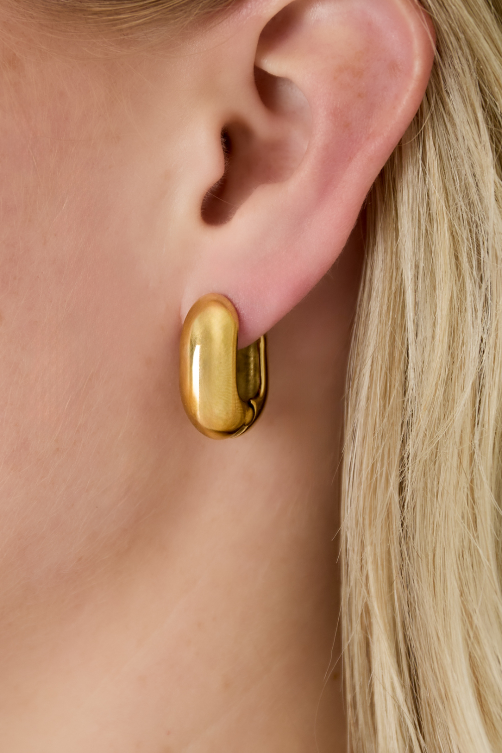 Boucles D'Oreilles Créoles De Forme Irrégulière Rectangulaires, Décontractées, Simples, Pour Femmes h5Image2