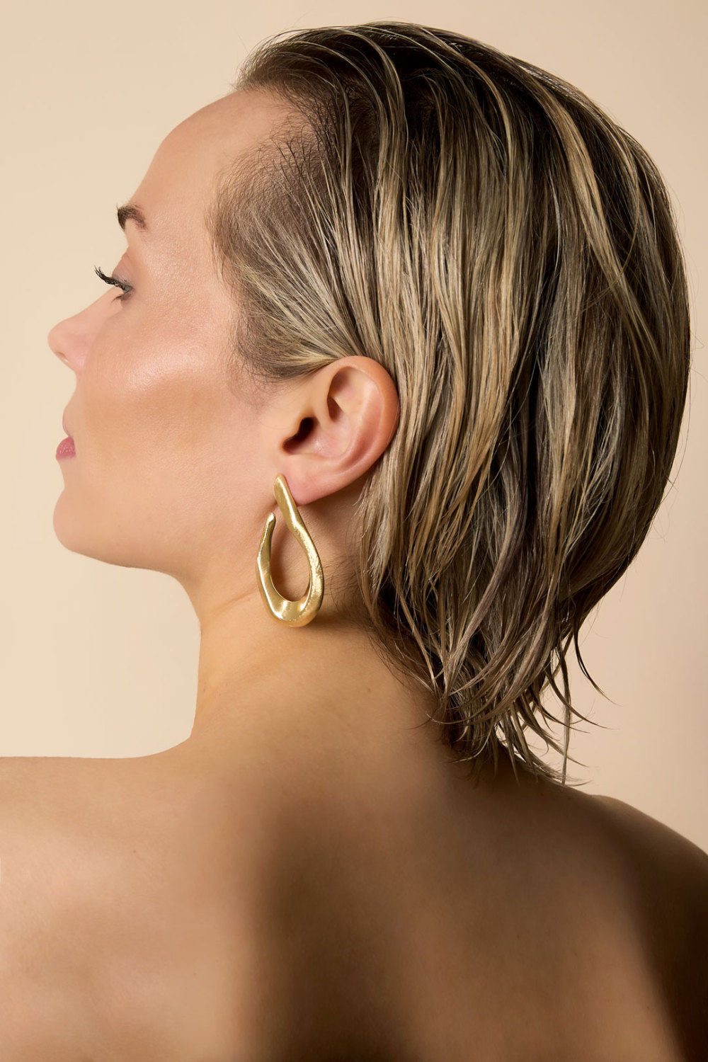 Boucles D'Oreilles À Tige De Forme Irrégulière, Série Casual Daily Simple, Bijoux Pour Femmes h5Image2