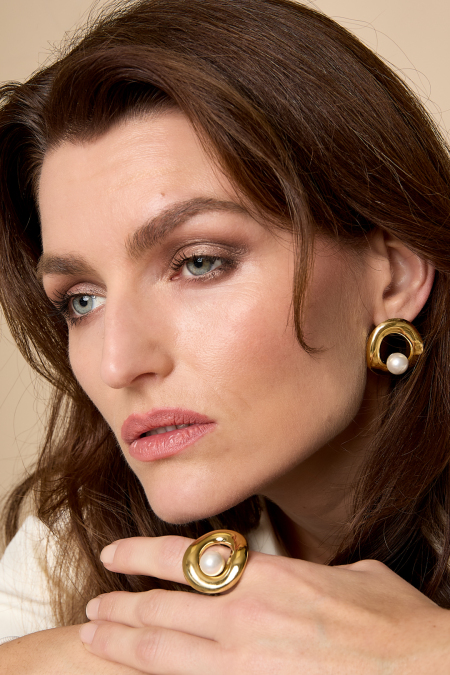 Boucles D'Oreilles Puces En Acier Inoxydable, Style Rond, Collection Décontractée Et Simple Pour Femmes 2
