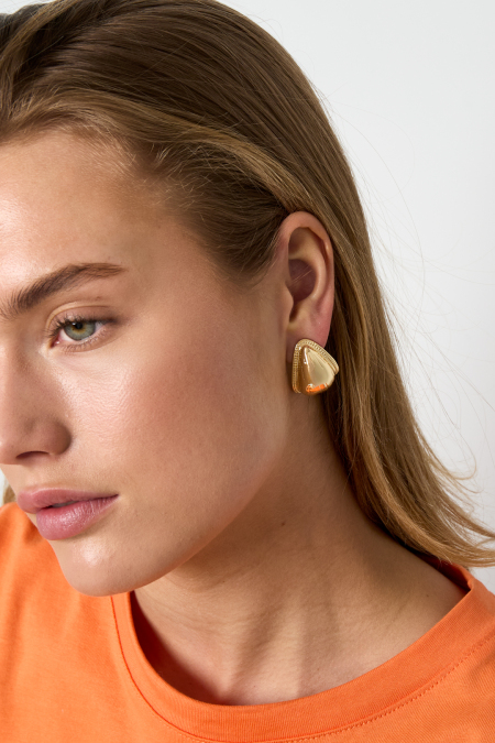 Boucles d'oreilles puces en alliage, style goutte, collection rétro et simple pour femmes 2