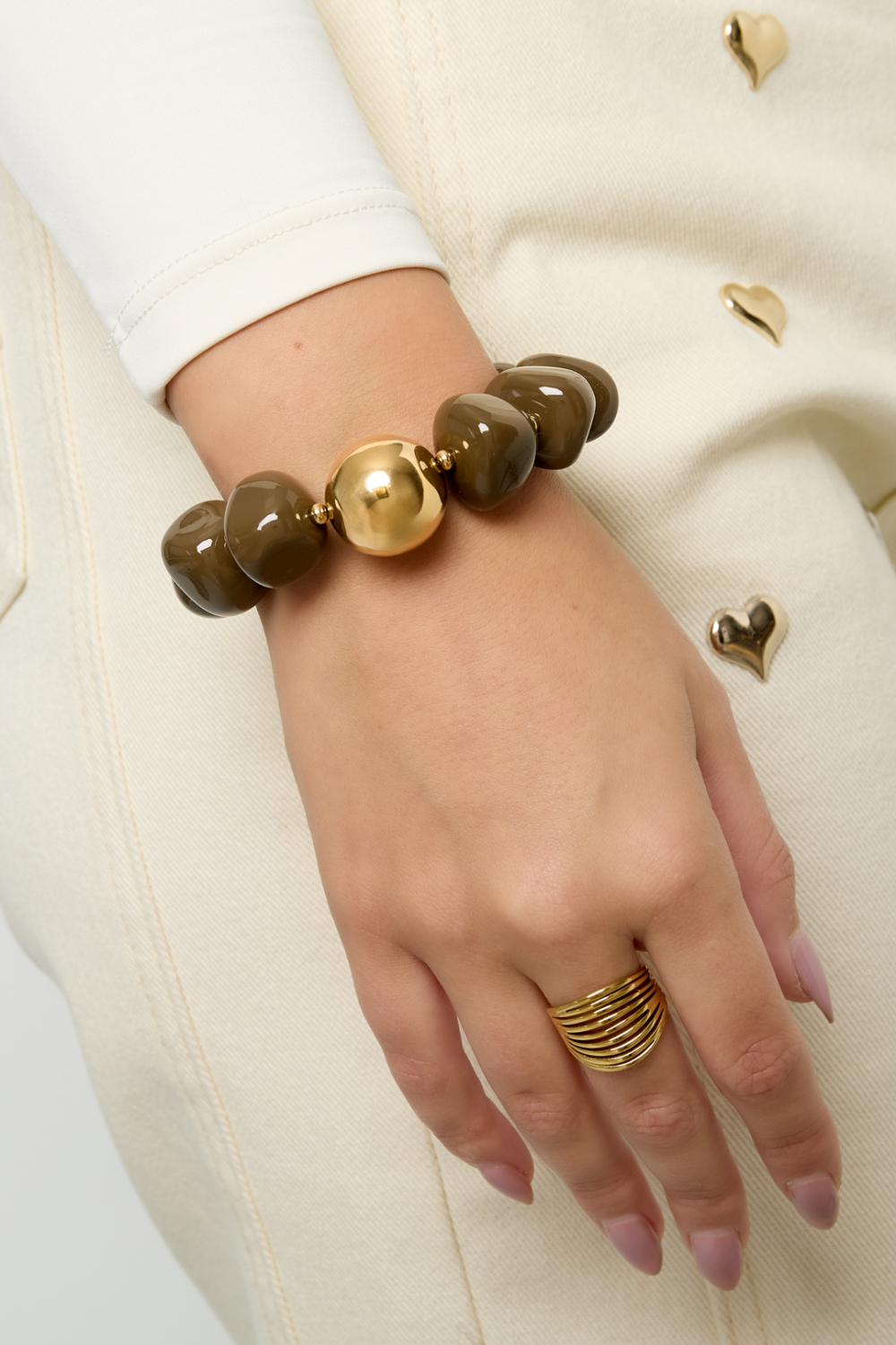 Bracelets En Perles Acryliques, Série Rétro Classique Quotidienne, Bijoux Pour Femmes Image2