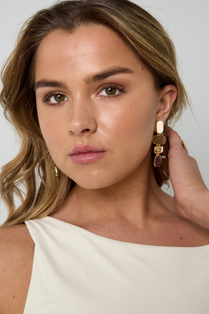 Boucles D'Oreilles Pendantes En Alliage, Forme Irrégulière, Collection Classique Du Quotidien, Bijoux Pour Femmes h5 Image2