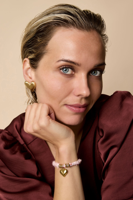 Boucles d'oreilles à tige en forme de cœur, série simple et décontractée, bijoux pour femmes 2