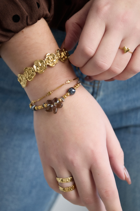 Bracelets en perles de polyester, série simple et décontractée, bijoux pour femmes 2