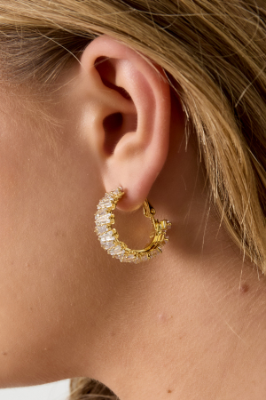 Boucles D'Oreilles Créoles En Cuivre, Style Géométrique, Décontracté, Simple, Pour Femme h5 Image4