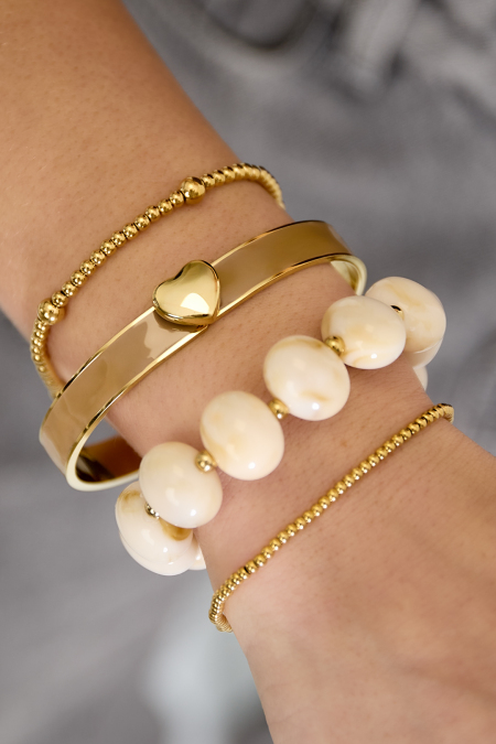 Bracelet multicolore avec détail cœur - 0,9 cm 2