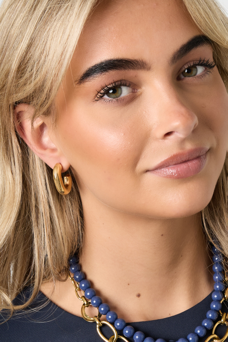 Boucles D'Oreilles Créoles En Acier Inoxydable De Forme Irrégulière, Série Décontractée, Simple Et Quotidienne, Bijoux Pour Femmes 2