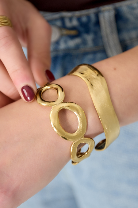 Bracelet épais à motifs circulaires organiques 2