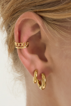 Boucles D'Oreilles Géométriques En Cuivre, Style Décontracté Et Quotidien (Pack With Plastic Bag) h5 Image2