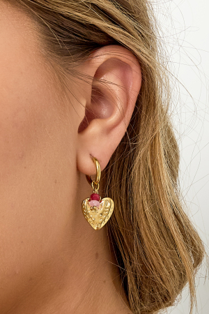 Boucles D'Oreilles Avec Cœur Et Perles h5 Image3