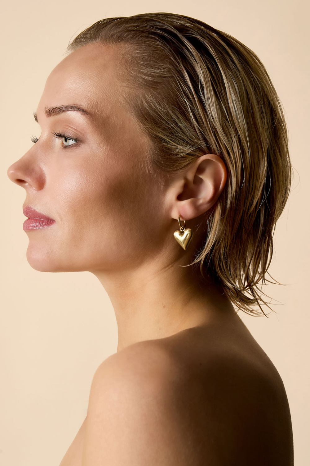 Boucles D'Oreilles Pendantes En Forme De Cœur, Série Simple Et Décontractée Pour Le Quotidien, Bijoux Pour Femmes Image2