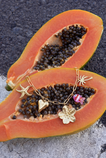 Bracelets à breloques en acier inoxydable en forme de cœur, collection décontractée pour les vacances/la plage, bijoux pour femmes 2