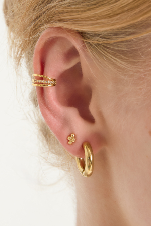 Boucles D'Oreilles Géométriques En Cuivre Au Quotidien (Pack With Plastic Bag) h5 Image2