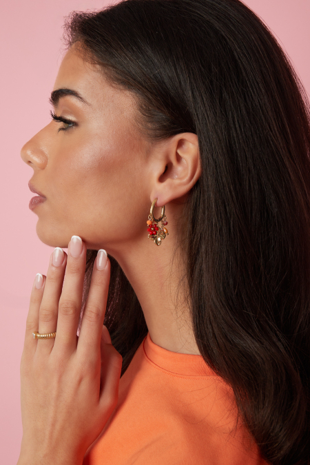 Boucles d'oreilles avec différentes perles pendantes 2