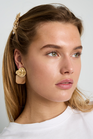 Boucles D'Oreilles Puces En Alliage, Forme Irrégulière, Collection Simple Daily Simple, Bijoux Pour Femmes h5 Image2