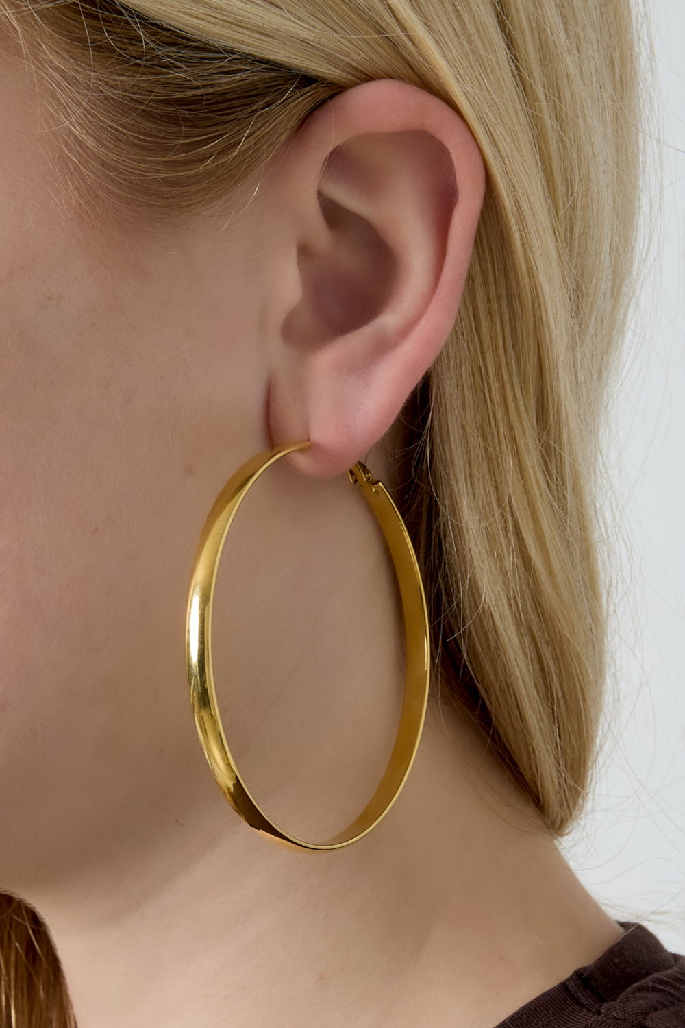 Boucles D'Oreilles Créoles Basiques Épaisses Image2