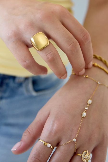 Bague carrée statement 2