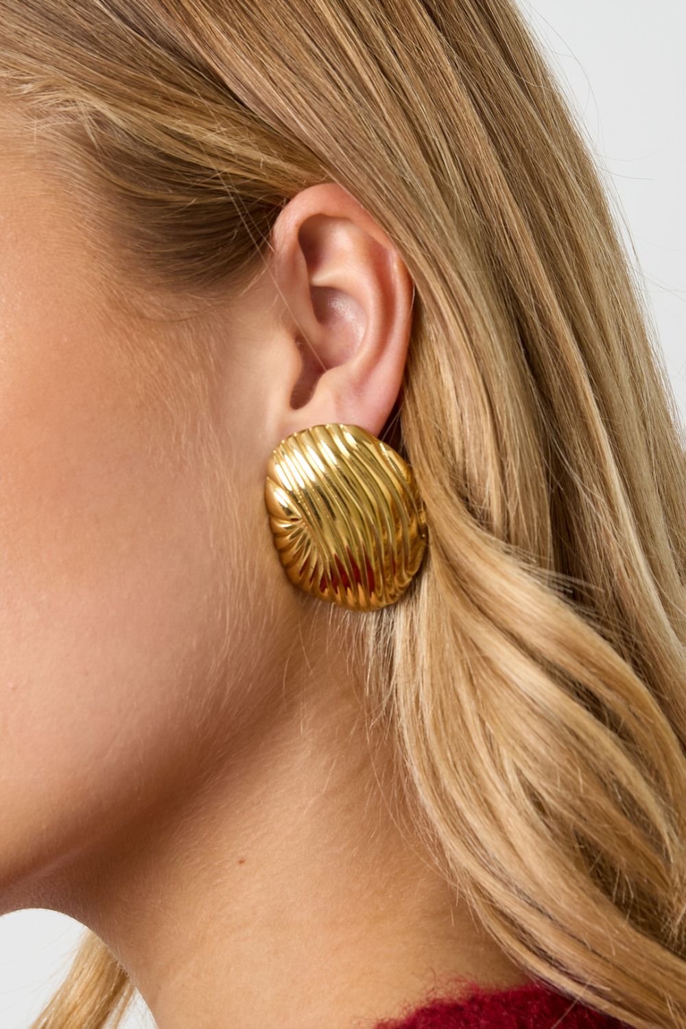 Boucles D'Oreilles À Tige En Acier Inoxydable De Forme Irrégulière, Série Décontractée Et Simple Pour Femmes h5Image3