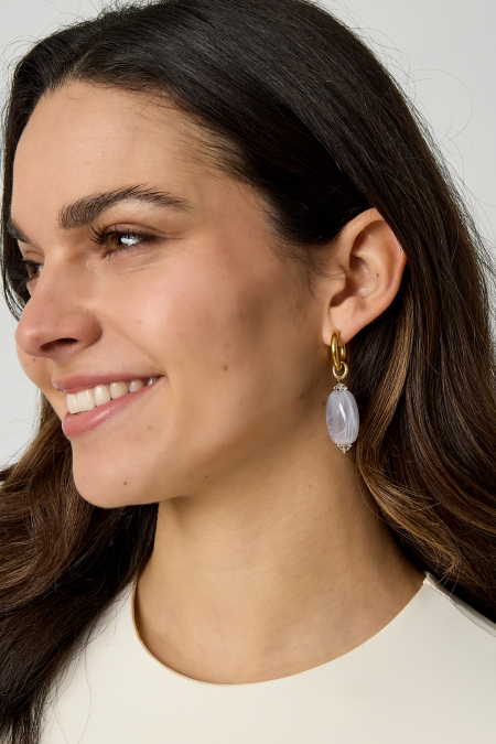 Boucles d'oreilles à perles asymétriques 2