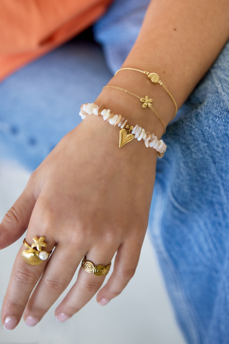 Bracelets en perles de pierre, motif cœur, collection vacances et romantisme au quotidien, bijoux pour femmes 2