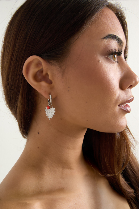 boucles d'oreilles coeur avec pointes 2