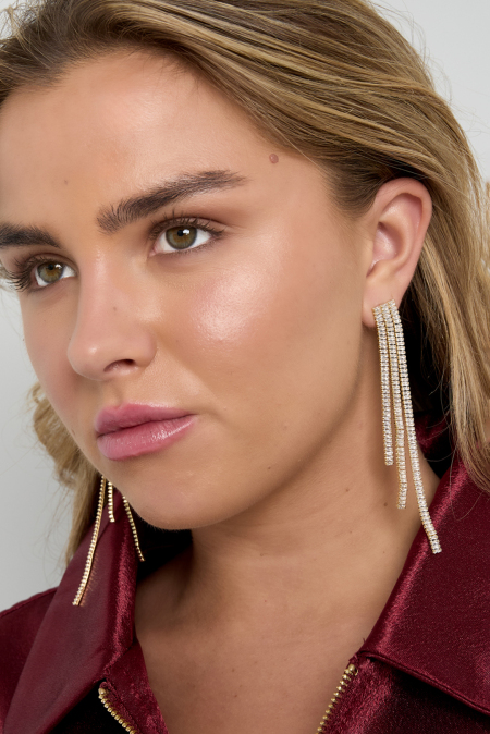 Boucles d'oreilles pendantes en cuivre, géométriques, élégantes, de Noël, luxueuses, bijoux pour femmes 2