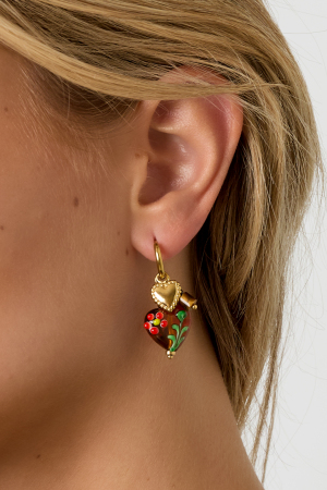 Boucles D'Oreilles Pendantes En Acier Inoxydable, Style Cœur, Décontractées, Simples Et Quotidiennes, Bijoux Pour Femmes h5 Image5