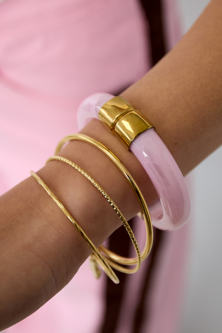 Bracelet épais avec détails en or 2