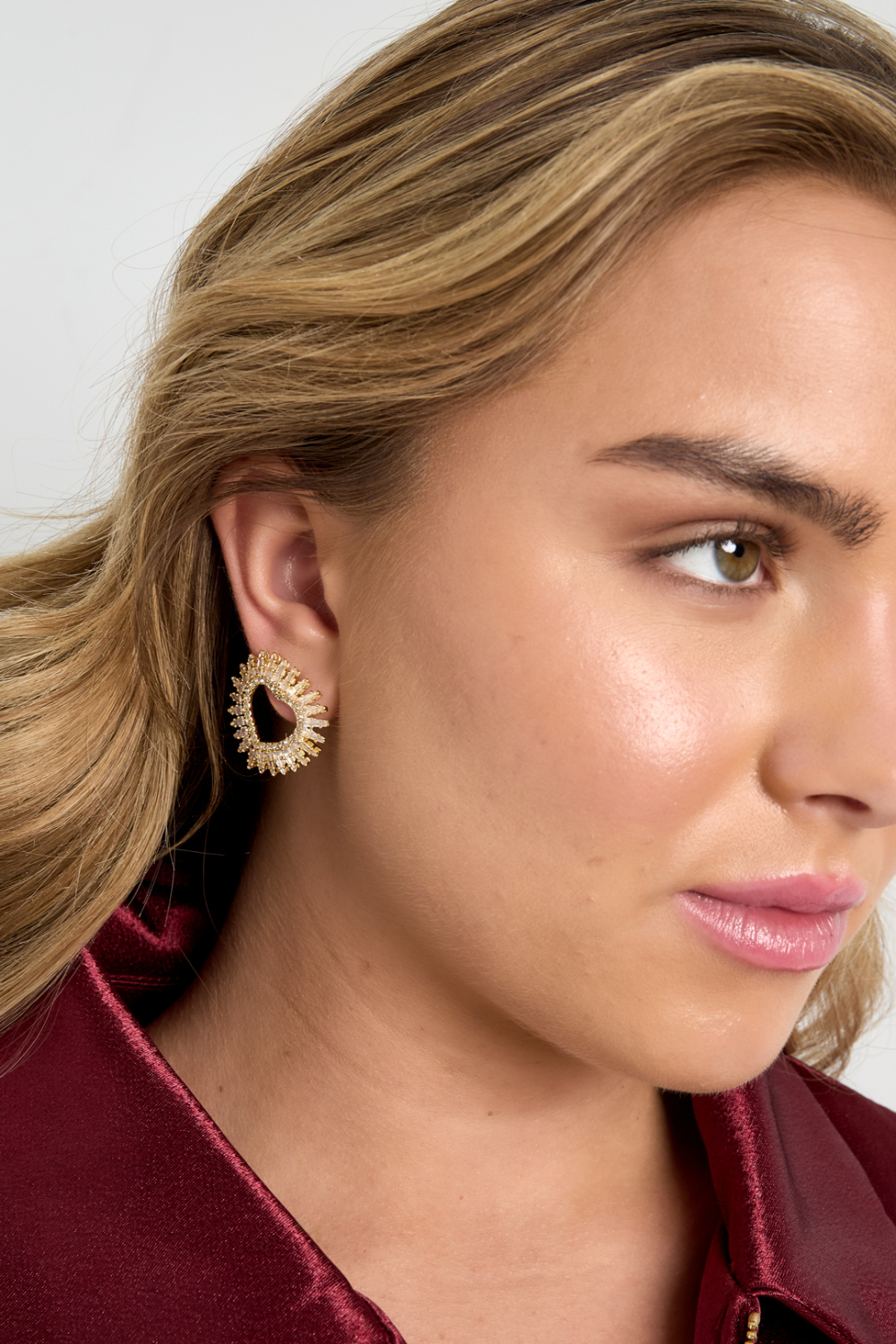 Boucles D'Oreilles À Tige En Cuivre En Forme De Cœur, Élégantes, De Noël, Luxueuses, Bijoux Pour Femmes Image3