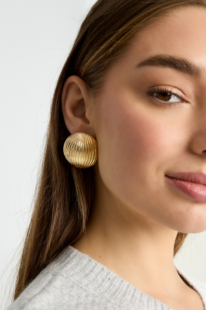 Boucles D'Oreilles Texturées Chics h5 Image4