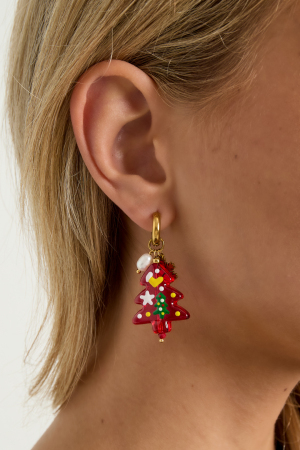 Boucles D'Oreilles Pendantes En Acier Inoxydable, Série Simple Et Décontractée De Noël, Bijoux Pour Femmes h5 Image2