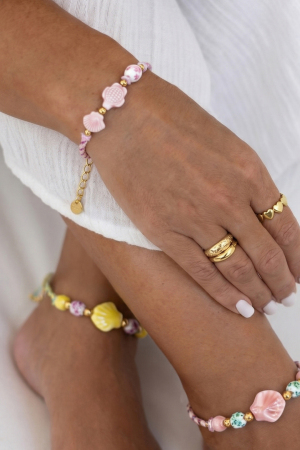 Bracelet Orné De Perles En Forme De Tortue Et De Coquillage Et D'Un Motif De Corde h5 Image2