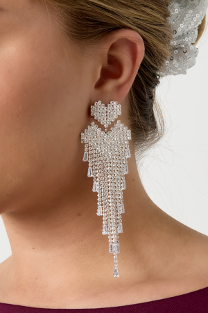 Boucles D'Oreilles Pendantes En Cuivre, Série Cœur, Décontractée, Simple Et Quotidienne, Bijoux Pour Femmes h5 Image4