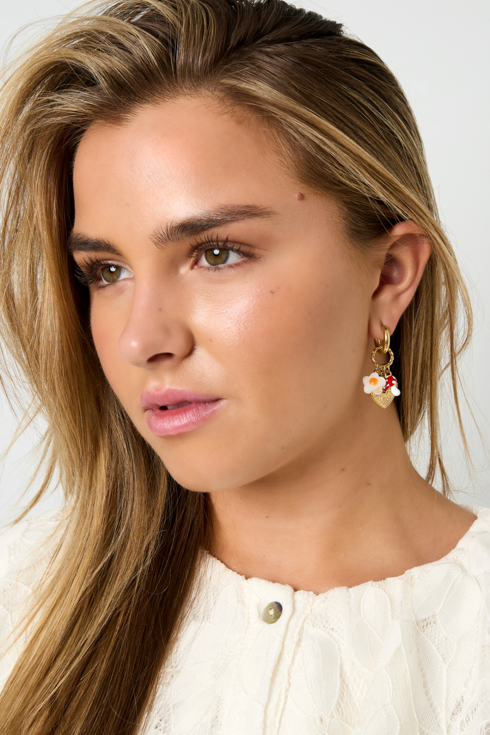 Boucles D'Oreilles Pendantes Fleur Œil Du Diable Cœur Plante Décontracté Quotidien Simple Série Bijoux Pour Femmes h5Image2
