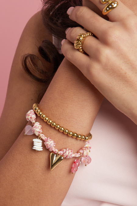 Bracelets à breloques en corde, collection « Cœur Doux et Romantique au Quotidien », bijoux pour femmes 2