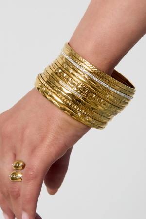 Bracelets Géométriques En Acier Inoxydable Pour Tous Les Jours h5 Image2